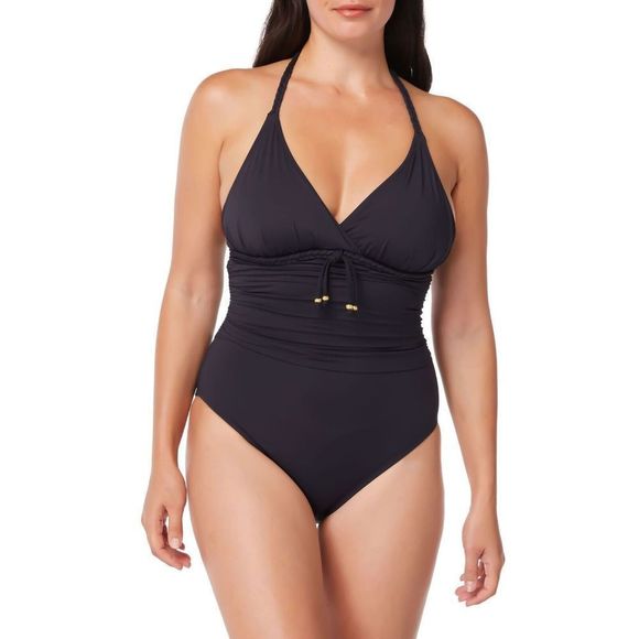 Bleu Rod Beattie Womens Sz 8 Black Glam Stand Empire Mio One Piece Swimsuit $119 - Picture 11 of 11